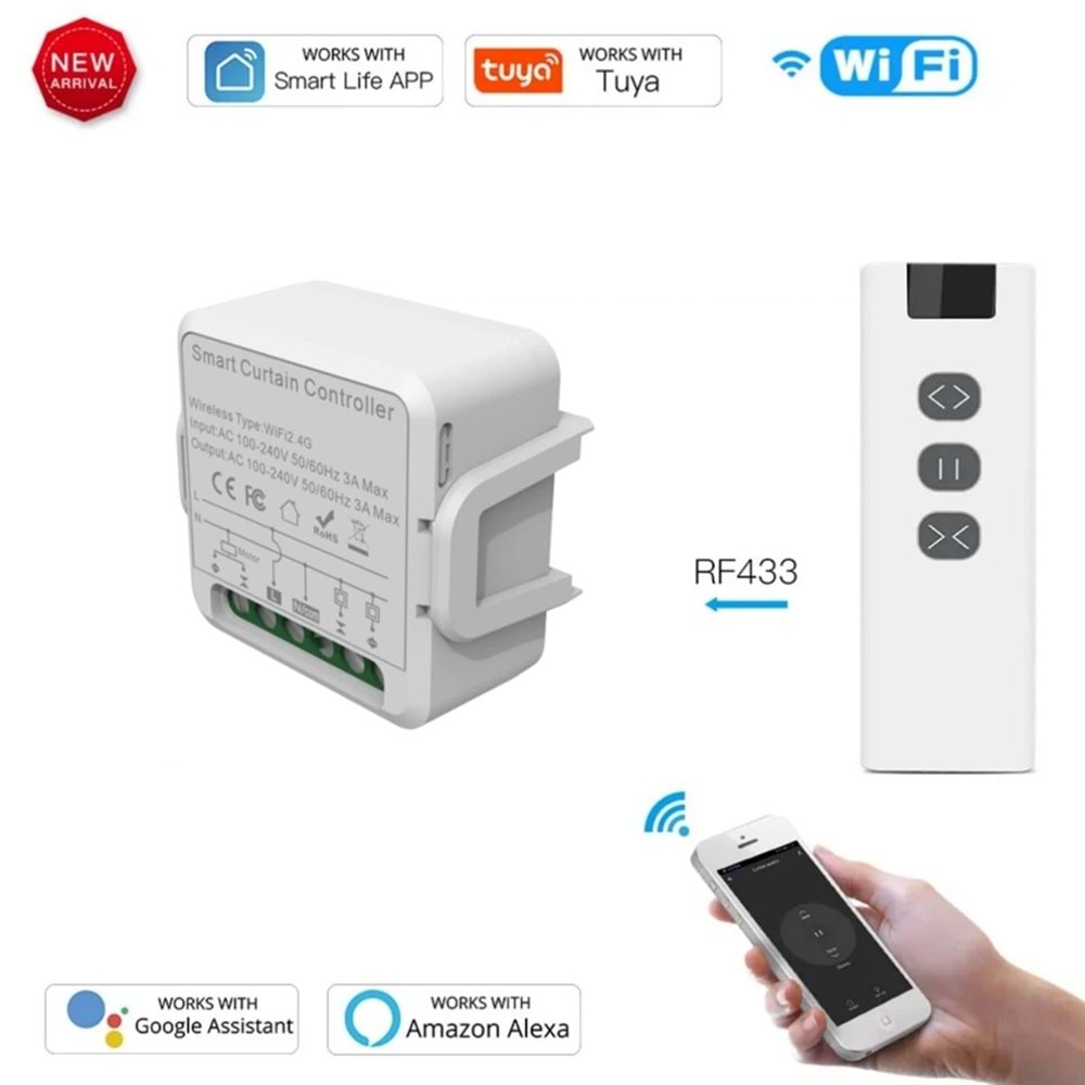 Wifi Rf Curtain Switch With Remote