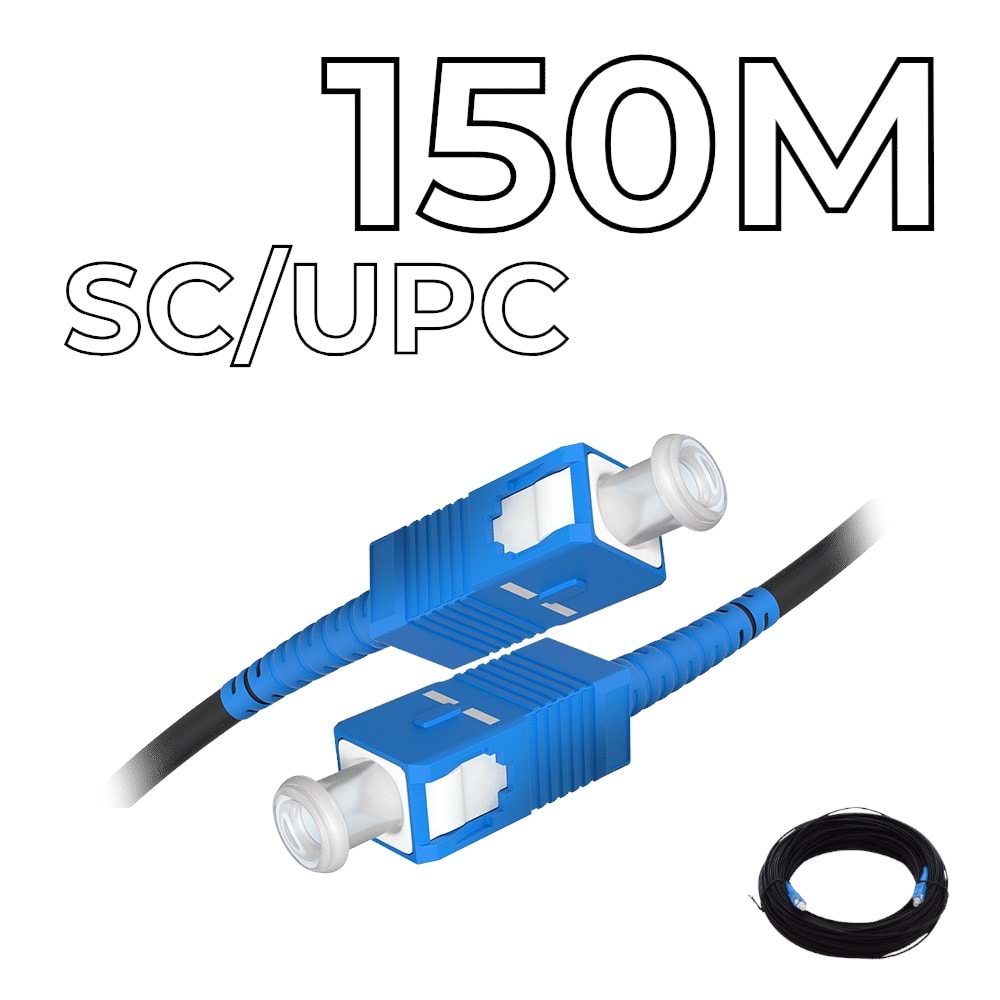 Fiber Optic Drop Cable SC/UPC Connectors 150M