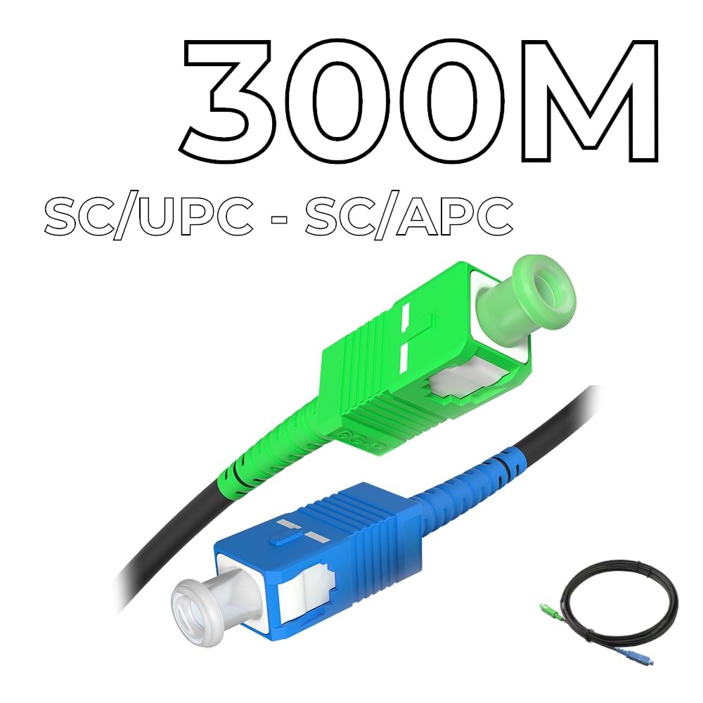 Fiber Optic Drop Cable SC/UPC-SC/APC Connectors 300M