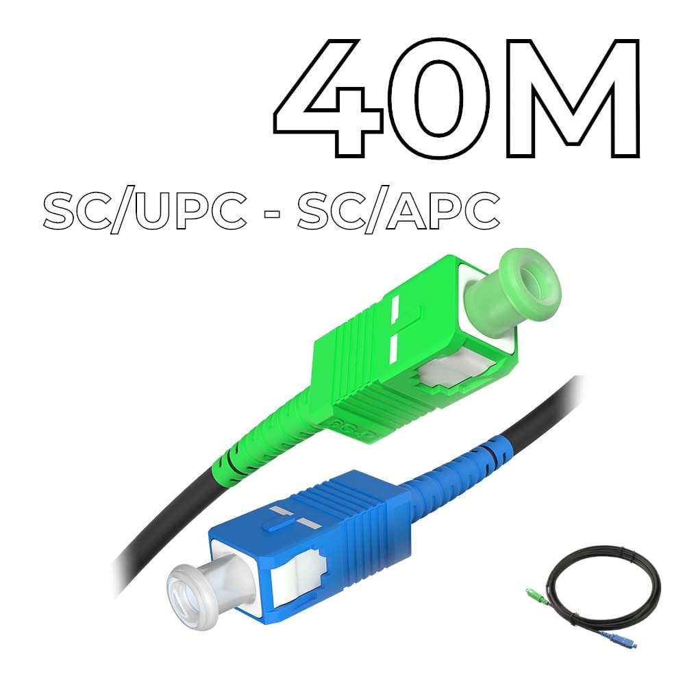 Fiber Optic Drop Cable SC/UPC-SC/APC Connectors 40M