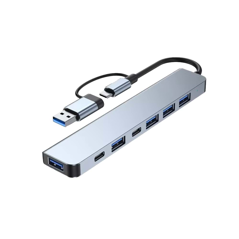 TYPE C HUB, 7IN1 USB-C HUB, GT-HUBC-7IN1-A+C
