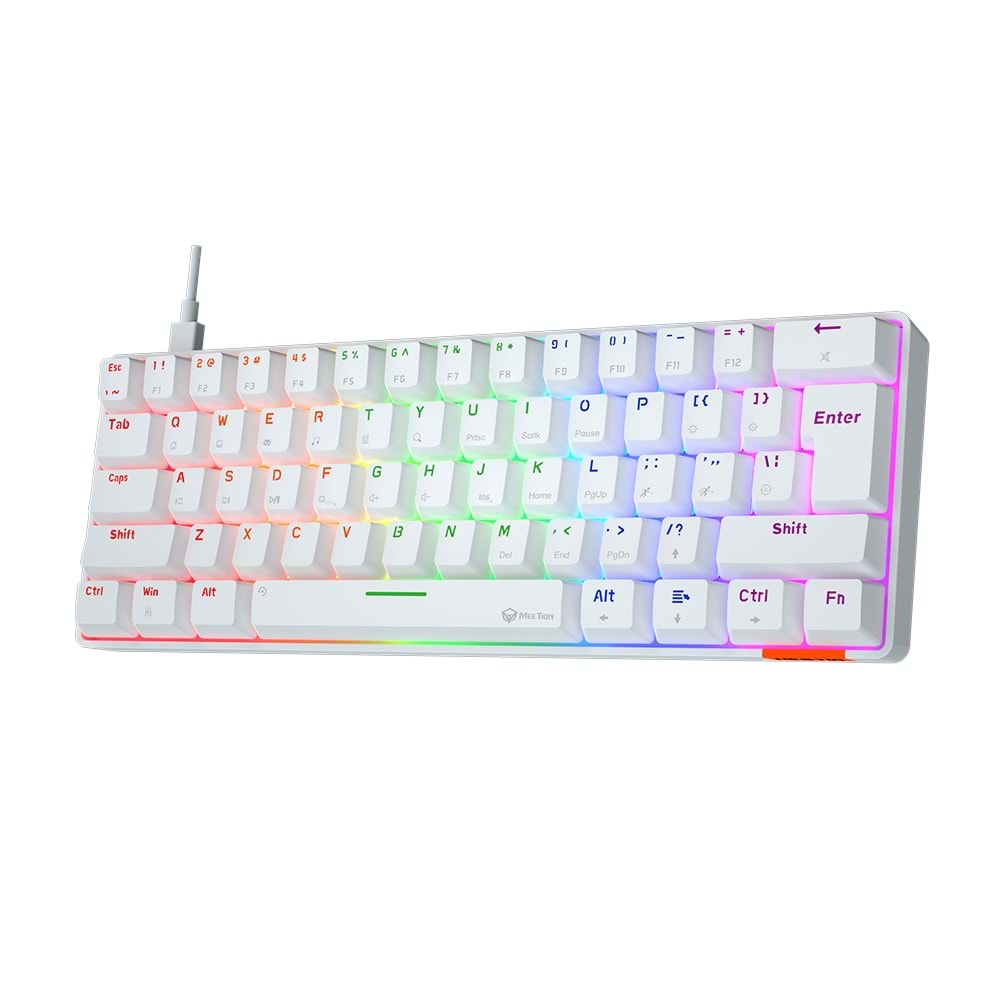 Meetion MK005 USB Wired Mechanical keyboard Type-C – USB Cable – White