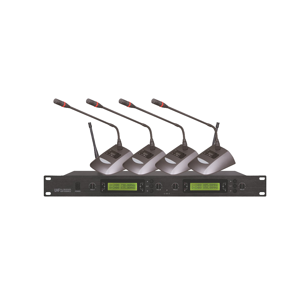 Sistem Mikrofoni Wireless UHF 4 Kanale 550-980MHz | WM-U400