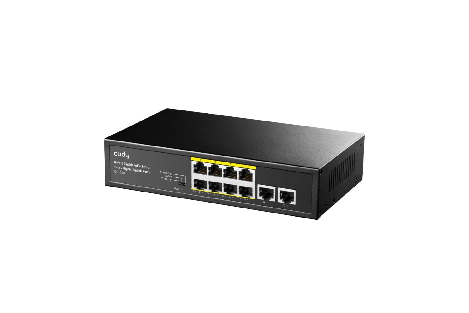 GS1010P 8-Port Gigabit PoE+ Switch with 2 Gigabit Uplink Ports