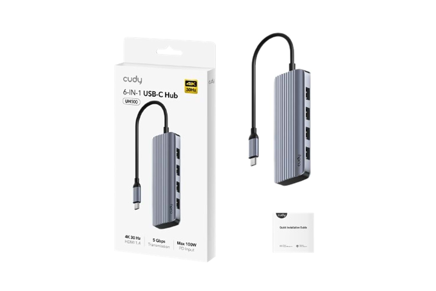 6-In-1 HDMI 4K USB-C Hub (UH500)