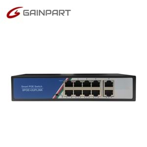GAINPART GNP-PS1008 8Port 8+2 POE 10M/100M Switch