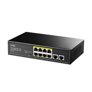 GS1010P 8-Port Gigabit PoE+ Switch with 2 Gigabit Uplink Ports