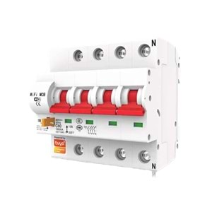 Smart Switch Circuit Breaker 4 Pole MCB 100A, Isolator, 3Phase 380VAC | WiFi Tuya Smart Life