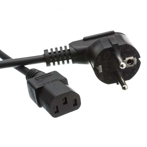 Power cable cord for PC EU type, black,L 1.5M(0.5mm2)