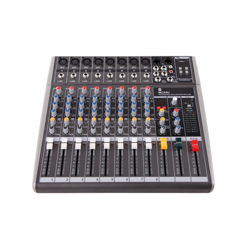 Mikser Audio 8 Kanale, USB, 16 DSP, EQ 3-Banda, 48V Phantom | MCX8-2