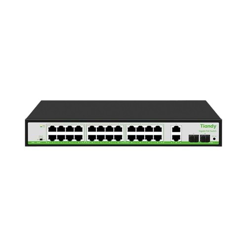 Tiandy POE Switch 24* 10/100/1000M PoE Ports+2*Gigabit Uplink+2* Gigabit SFP Ports