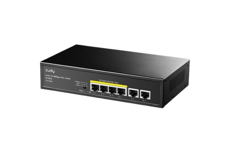 FS1006p 6-Port 10/100M PoE+ Switch 60W