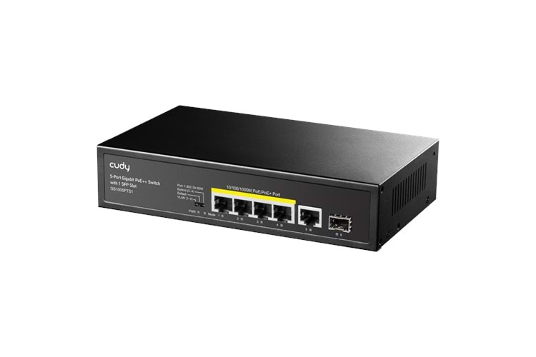 GS1005PTS1 5-Port Gigabit PoE+ Switch with 1 SFP Port 120W