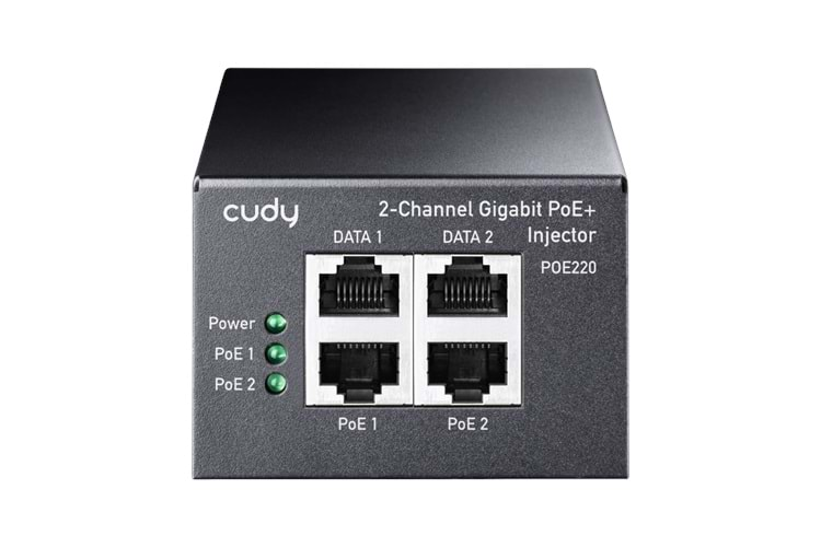 2-Channel 30W Gigabit PoE+/PoE Injector