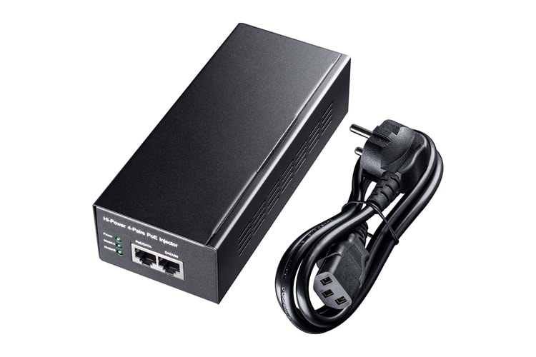 60W Gigabit PoE+/PoE Injector